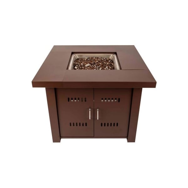 Dyna-Glo Pleasant Hearth Avalon Gas Fire Pit Table With Lid 40000 BTU - Mocha OFG900T - main